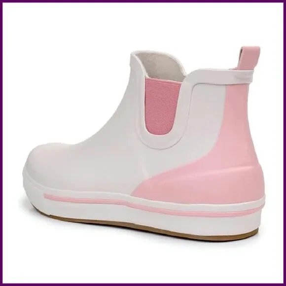 Lightweight Waterproof Rubber Rain Boots High Traction Gardening Camping